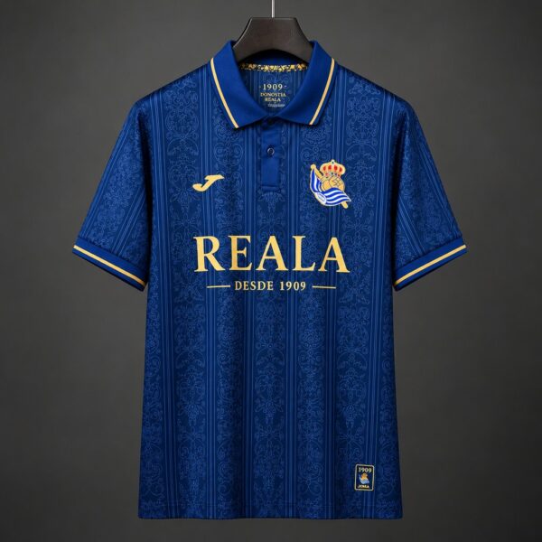 Real Sociedad Polo Collar Navy Jersey Real Sociedad Polo Collar Navy Jersey