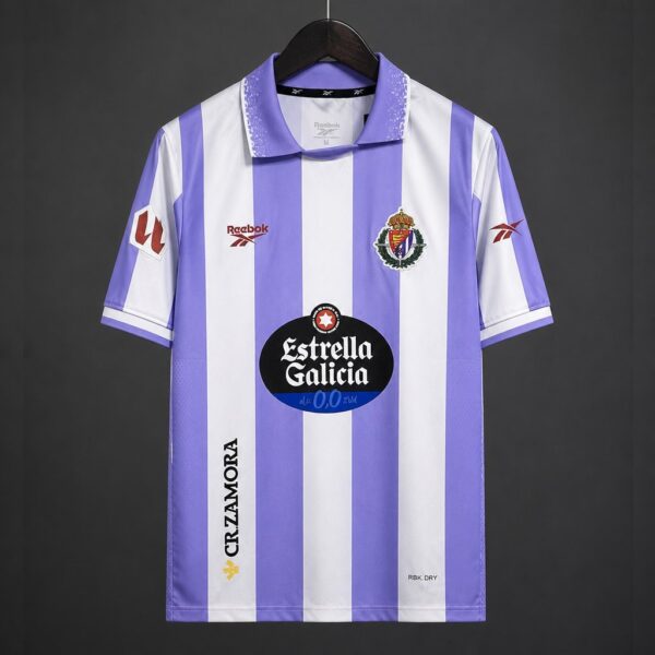 Real Valladolid Purple & White Vertical Stripes Home Jersey Real Valladolid Purple & White Vertical Stripes Home Jersey