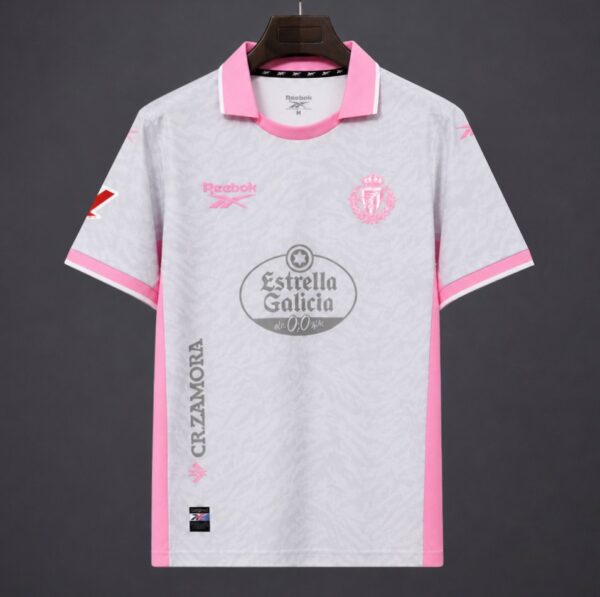 Real Valladolid Third Grey Pink Jersey Real Valladolid Third Grey Pink Jersey
