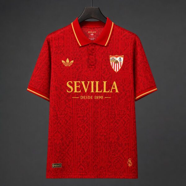 Sevilla FC 135th Anniversary Special Edition Red Polo Jersey Sevilla FC 135th Anniversary Special Edition Red Polo Jersey