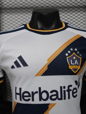 Version 2026 LA Galaxy Home White with Gold Diagonal Sash Jersey