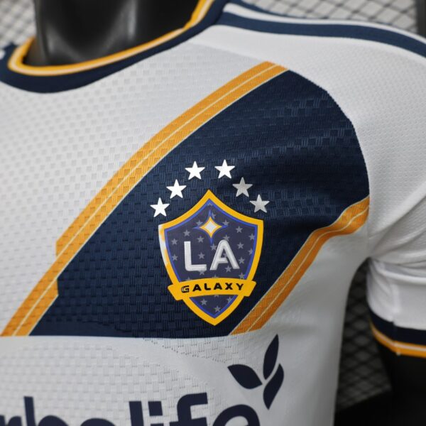 Version 2026 LA Galaxy Home White with Gold Diagonal Sash Jersey