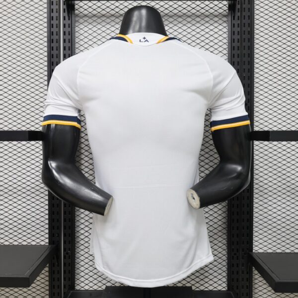 Version 2026 LA Galaxy Home White with Gold Diagonal Sash Jersey