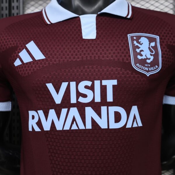 Version 26-27 Aston Villa FC Home Maroon Jersey With Sponsor