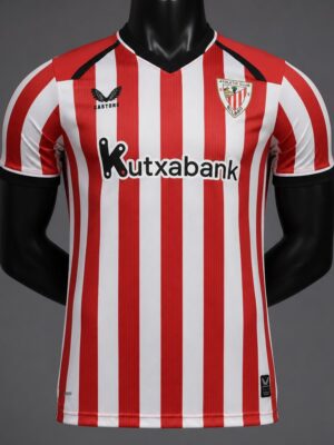 Version 26-27 Athletic Bilbao Home Red White Stripes Jersey