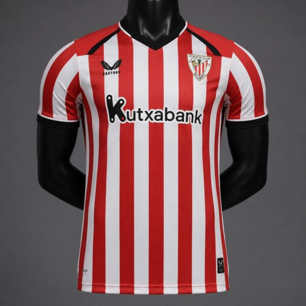 Version 26-27 Athletic Bilbao Home Red White Stripes Jersey Version 26-27 Athletic Bilbao Home Red White Stripes Jersey