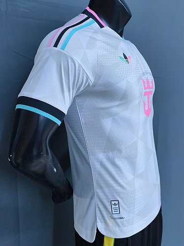 Version 26-27 Inter Miami CF Away White with Geometric Diamond Pattern Jersey