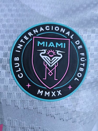 Version 26-27 Inter Miami CF Away White with Geometric Diamond Pattern Jersey