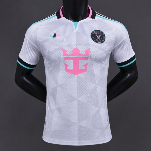 Version 26-27 Inter Miami CF Away White with Geometric Diamond Pattern Jersey