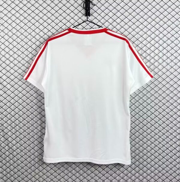 1982 Poland White with Red Stripes Home Jersey