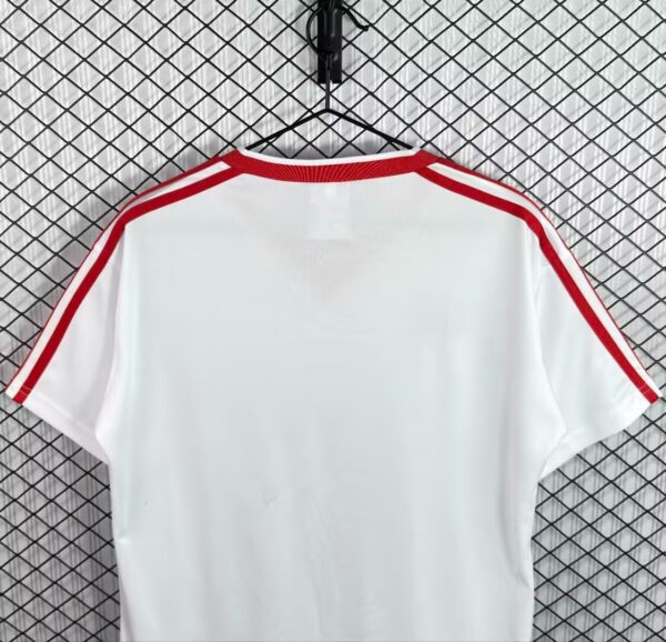 1982 Poland White with Red Stripes Home Jersey
