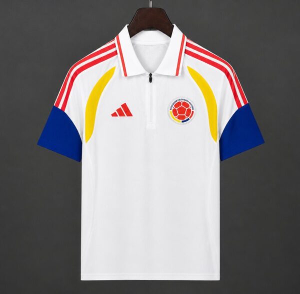 Colombia White Training Polo Jersey Colombia White Training Polo Jersey