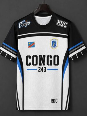 DR Congo White with Black CONGO 243 Special Edition Jersey DR Congo White with Black CONGO 243 Special Edition Jersey