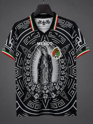 Mexico Special Edition Black with Virgin of Guadalupe and Aztec Pattern Jersey
