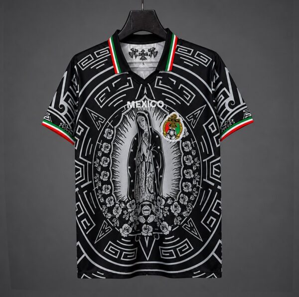 Mexico Special Edition Black with Virgin of Guadalupe and Aztec Pattern Jersey