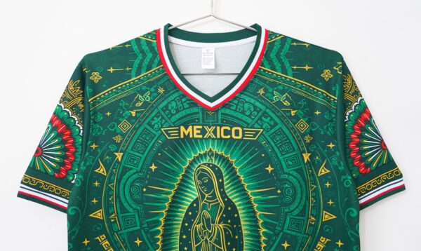 Mexico Special Edition Green with Virgin of Guadalupe and Aztec Pattern Jersey